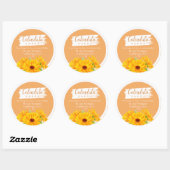 Calendula Salve / balsem / zeepetiket Ronde Sticker (Vel)