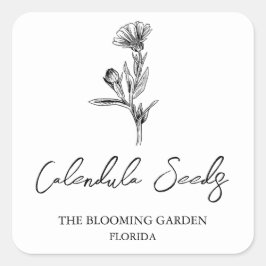 Calendula Seeds label