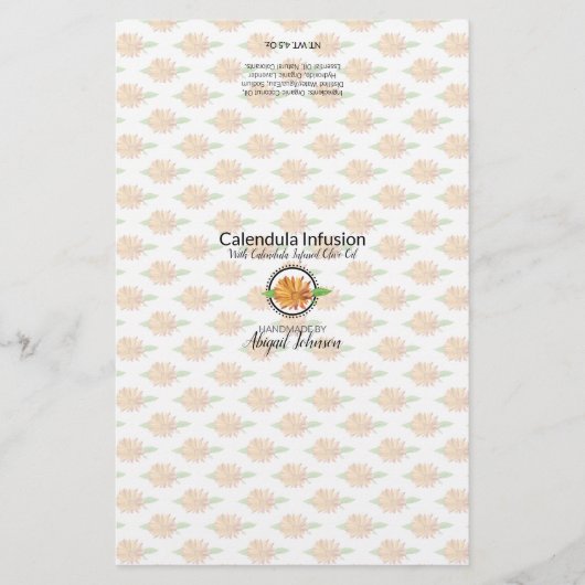 Calendula Soap Packaging Wrapper | Lijnpapier (Voorkant)