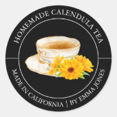 Calendula Tea Modern label (Voorkant)