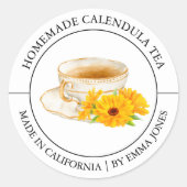 Calendula Tea Modern label (Voorkant)
