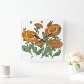 Calendula Vierkante Klok (Huis)