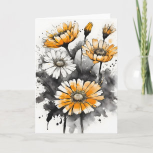 Calendula - Watercolor bloemen Kaart