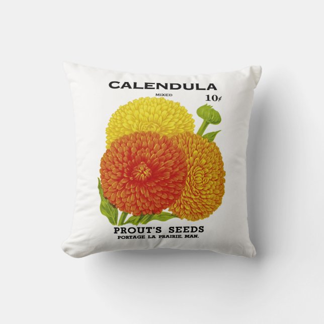Calendula  zaadpakket kussen (Voorkant)