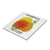 Calendula  zaadpakket tegeltje (Zijkant)