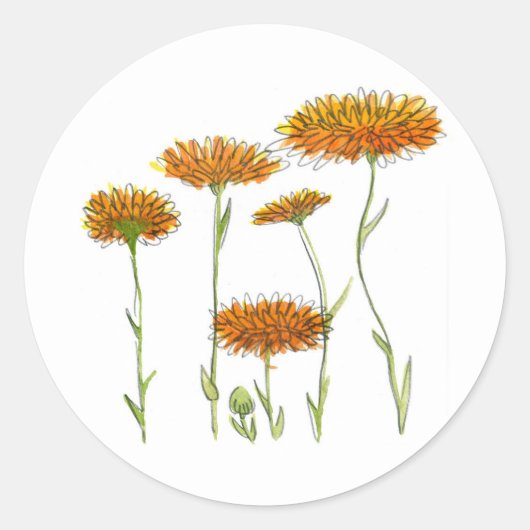 Calendulair Ronde Sticker (Voorkant)
