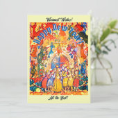 Calennig nieuwjaar feestdagenkaart (Staand voorkant)