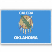 Calera Oklahoma Flag Sticker (Voorkant)