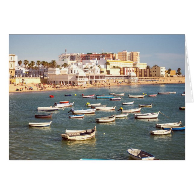 Caleta-strand in Cadiz, Andalusië, Spanje (Voorkant Horizontaal)
