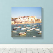 Caleta-strand in Cadiz, Andalusië, Spanje Canvas Afdruk (Insitu (Houten vloer))