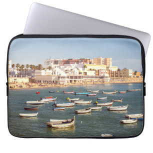 Caleta-strand in Cadiz, Andalusië, Spanje Laptop Sleeve