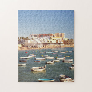 Caleta-strand in Cadiz, Andalusië, Spanje Legpuzzel