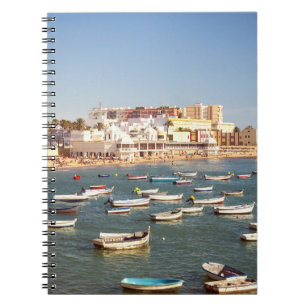 Caleta-strand in Cadiz, Andalusië, Spanje Notitieboek