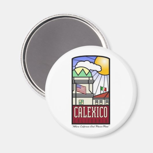 Calexico, Californië Magnet (Voorkant / Achterkant)