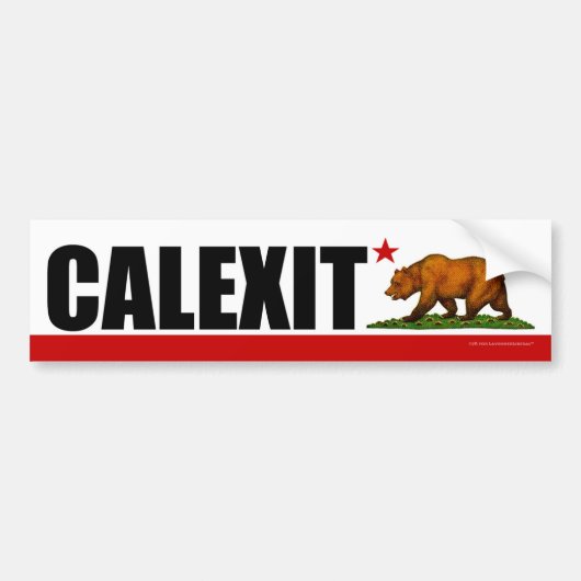 CALEXIT California Beer Flag Bumpersticker (Voorkant)