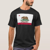 CALEXIT California Beer Flag voor hem T-shirt (Voorkant)