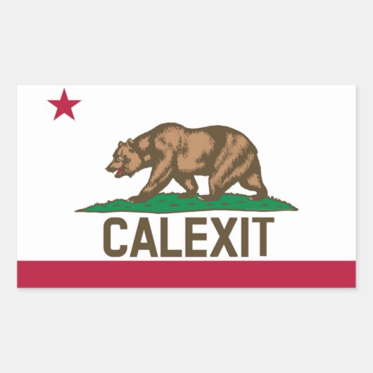 CALEXIT California Beer Rechthoekige Sticker (Voorkant)