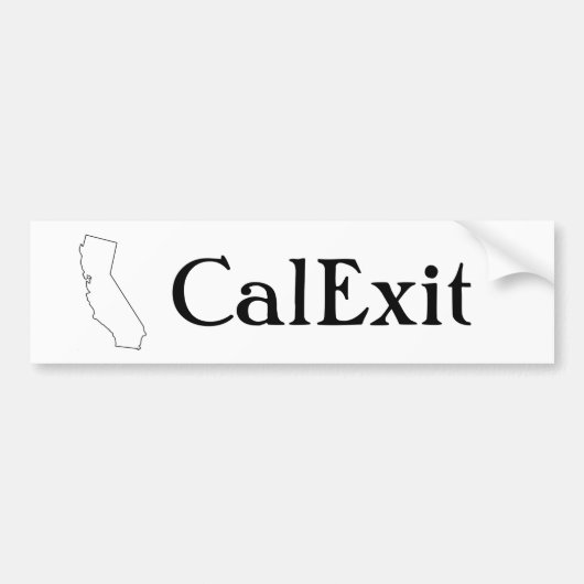 CalExit California Exit Bumpersticker (Voorkant)