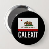 Calexit - California Exit Flag White - -  Ronde Button 4,0 Cm (Voorkant /achterkant)