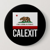 Calexit - California Exit Flag White - -  Ronde Button 4,0 Cm (Voorkant)