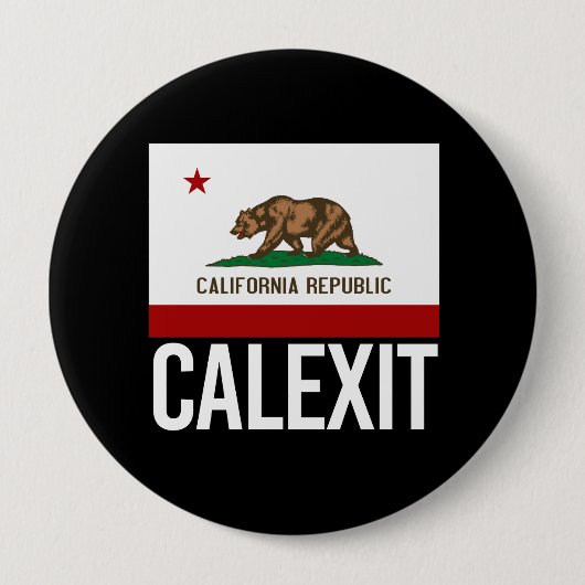 Calexit - California Exit Flag White - -  Ronde Button 4,0 Cm (Voorkant)