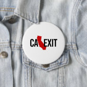 Calexit - California Exit - Red - -  Ronde Button 4,0 Cm (In situ)