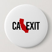 Calexit - California Exit - Red - -  Ronde Button 4,0 Cm (Voorkant)
