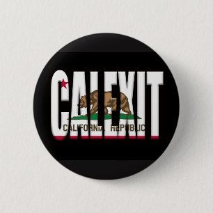 Calexit en Californische vlag Ronde Button 5,7 Cm