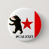 Calexit Historische Storm vlag Politieke Button (Voorkant)