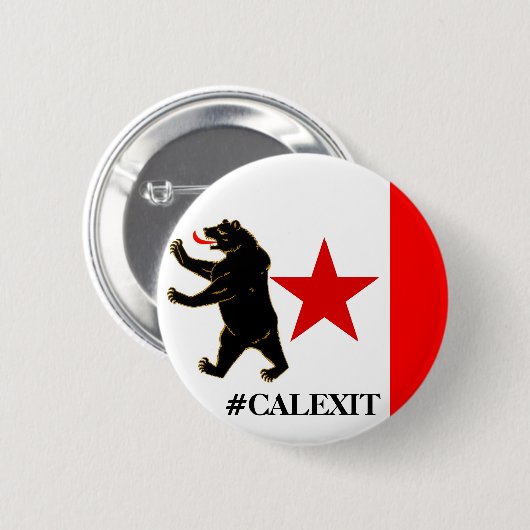 Calexit Historische Storm vlag Politieke Button (Voorkant /achterkant)