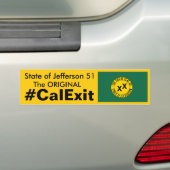 CALEXIT-staat Jefferson 51 Bumpersticker (Op auto)