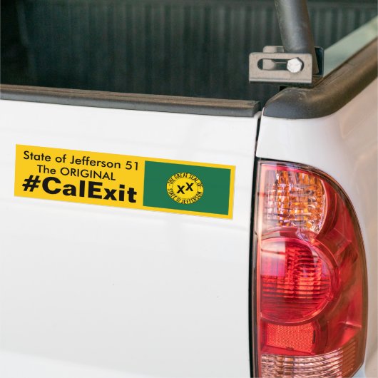 CALEXIT-staat Jefferson 51 Bumpersticker (Op Truck)