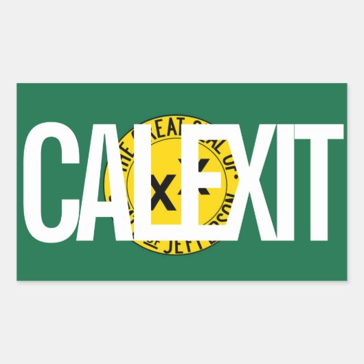 CALEXIT State of Jefferson Rechthoekige Sticker (Voorkant)