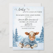 Calf Baby It's Cold Outside Shower Winter Kaart (Voorkant)