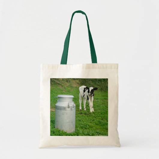 Calf en melkurine tote bag (Voorkant)