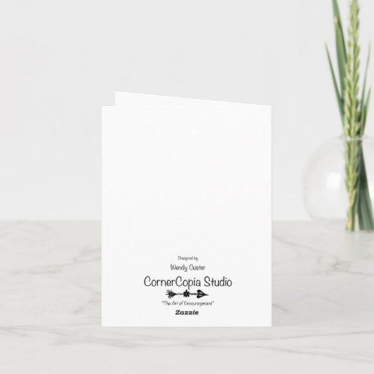 Calf Folded Card Aankondiging (Achterkant)