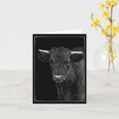 Calf Kaart - "Little Moo" (Gele Bloem)
