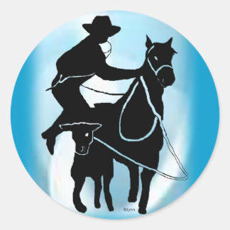 Calf Roper 302 Ronde Sticker
