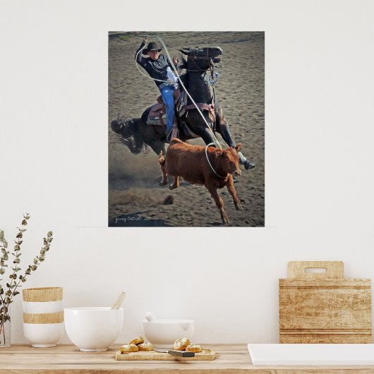 Calf Roper Poster (Keuken)