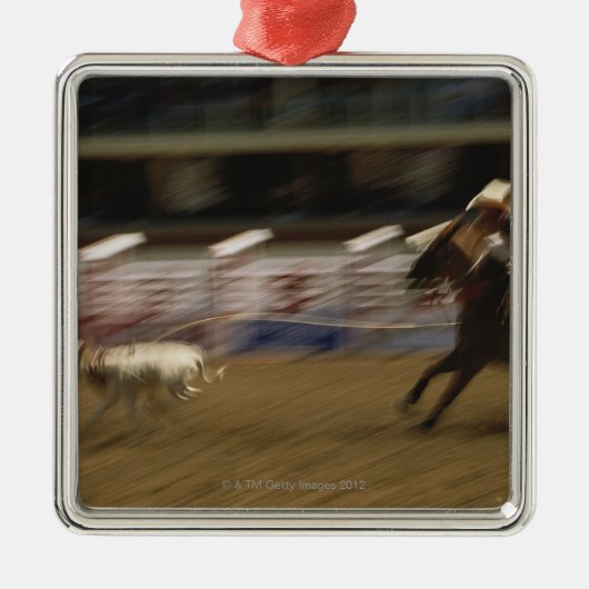 Calf Roping, Calgary Stampede Metalen Ornament (Voorkant)