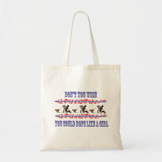 Calf Roping Cowgirl Canvas tas (Voorkant)