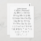 Calfisch geperst - het Blad van de Steekproef van Briefkaart (Voorkant / Achterkant)