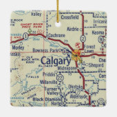 Calgary AB  Map Keramisch Ornament (Achterkant)