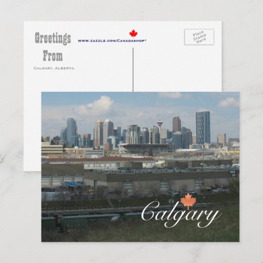 Calgary Alberta Briefkaart (Voorkant / Achterkant)