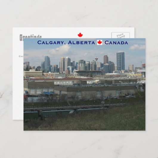 Calgary Alberta Briefkaart (Voorkant / Achterkant)