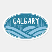 Calgary Alberta buiten Ovale Sticker (Voorkant)
