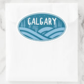 Calgary Alberta buiten Ovale Sticker (Tas)