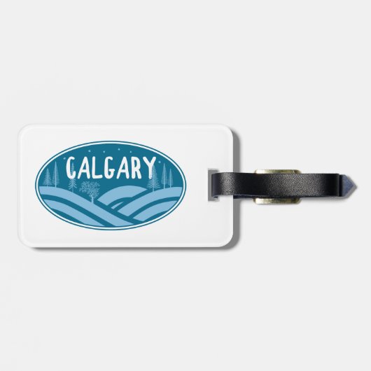 Calgary Alberta Buitenactiviteiten Bagagelabel (Achterkant horizontaal)
