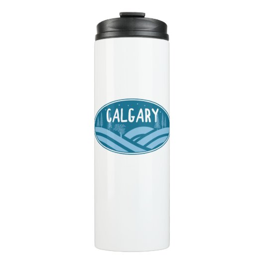 Calgary Alberta Buitenactiviteiten Thermosbeker (Voorkant)