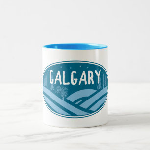 Calgary Alberta Buitenactiviteiten Tweekleurige Koffiemok